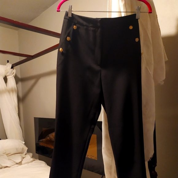 Lipsy London pants, size 4, gold buttons, NWOT - Picture 1 of 6